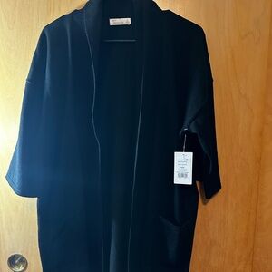 89th &Madison black long cardigan (nwt) L
